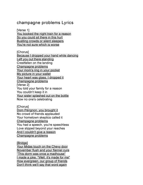 maroon lyrics|champagne problems lyrics.